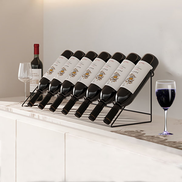 Latitude Run® Makinnah Wine Bottle Rack in Black Wayfair